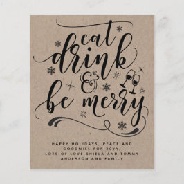 Budget Essen Drink Merry Vintage Weihnachten Einla
