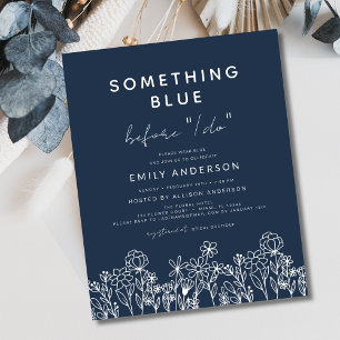 Budget Etwas Blaues Wildblume Brautparty