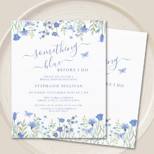 Budget Etwas Blue Bridal Dusche Einladung