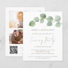 BUDGET Eucalyptus 3 Foto QR Abend Party Einladung