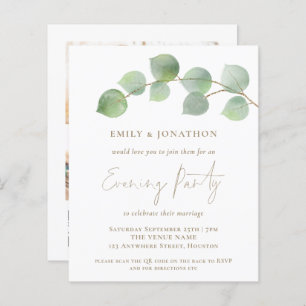 BUDGET Eucalyptus 3 Foto QR Abend Party Einladung