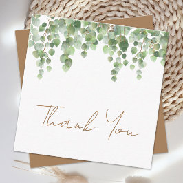 Budget Eucalyptus Foliage Wedding Thank You Mitteilungskarte