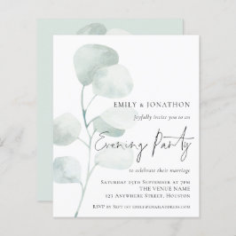 Budget Eucalyptus QR Wedding Abend Party Einladung