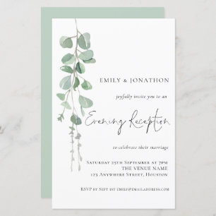 Budget Eucalyptus Wedding Abend Empfang Einladung