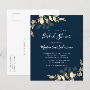 Budget Eukalyptus Brautparty Postcard Einladung
