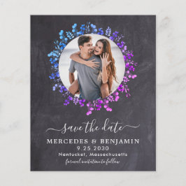 Budget Eukalyptus Foliage Foto Save the Date Karte