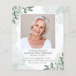 Budget Eukalyptus Foto Beileid Danke Karte