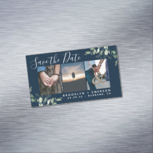 Budget Eukalyptus Foto Save-the-Date-Karte  Magnetische Visitenkarte