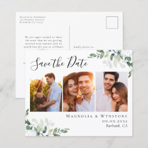 Budget-Eukalyptus-Foto Save-the-Date-Postkarte