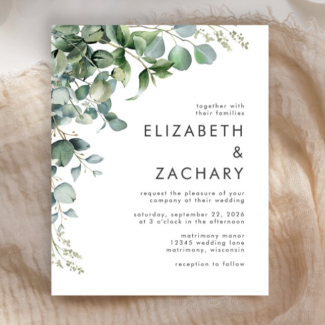 Budget Eukalyptus Greenerity Einladung Hochzeit (Von Creator hochgeladen)