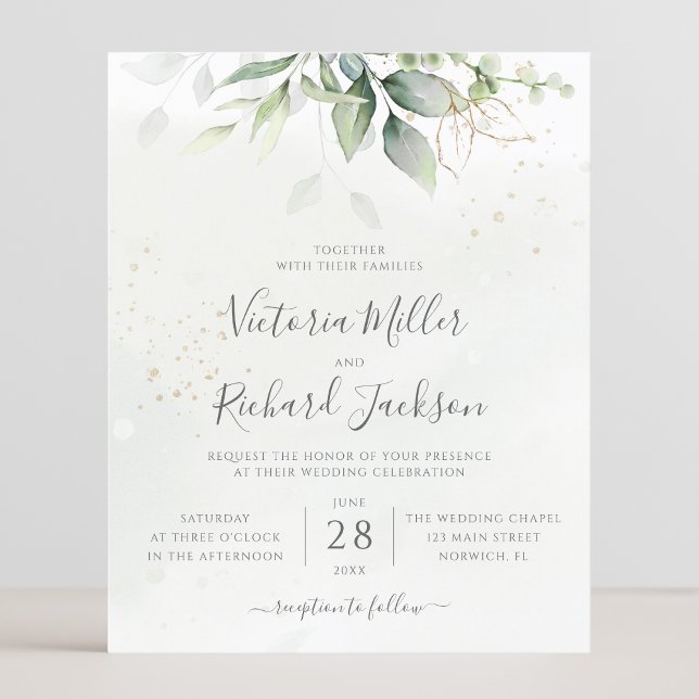 Budget Eukalyptus Greenerity Einladung Hochzeit (Von Creator hochgeladen)