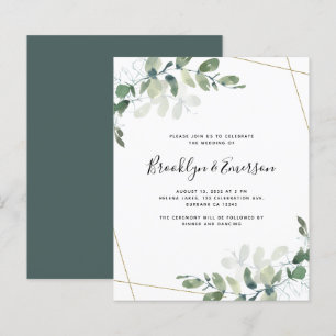 Budget Eukalyptus Greenerity Einladung Hochzeit