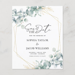 Budget Eukalyptus Greenerity Wedding Save the Date