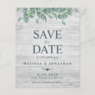 Budget Eukalyptus Greenerity Wedding Save the Date