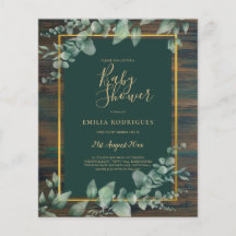 BUDGET Eukalyptus Greenery BABY SHOWER Rustikal