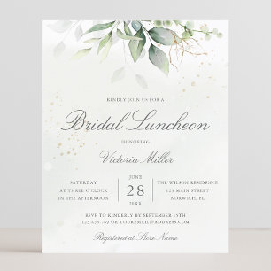Budget Eukalyptus Greenery Bridal Luncheon Einladu