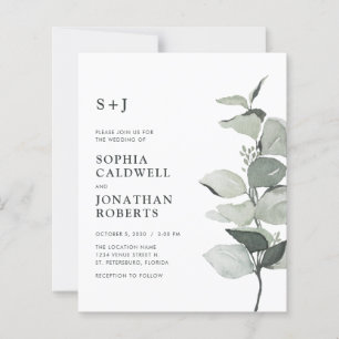 Budget-Eukalyptus-QR-Code-Monogramm-Hochzeits-Einl