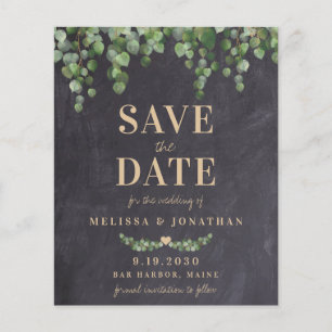 Budget Eukalyptus Rustic Wedding Save the Date