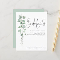 Budget Eukalyptus Wedding Detail Einschließung
