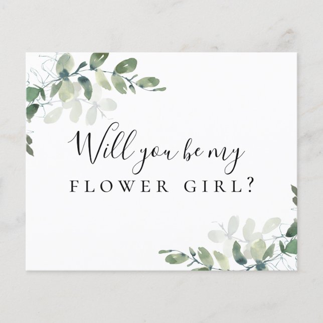 BUDGET Eukalyptus Werden Sie mein Blumenmädchen? (Vorderseite)