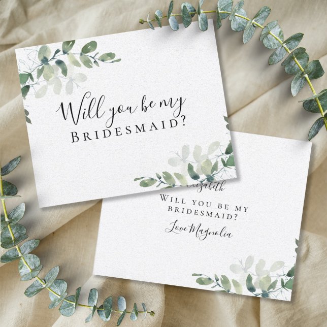 BUDGET Eukalyptus Werden Sie meine Bridesmaid? Kar (Von Creator hochgeladen)