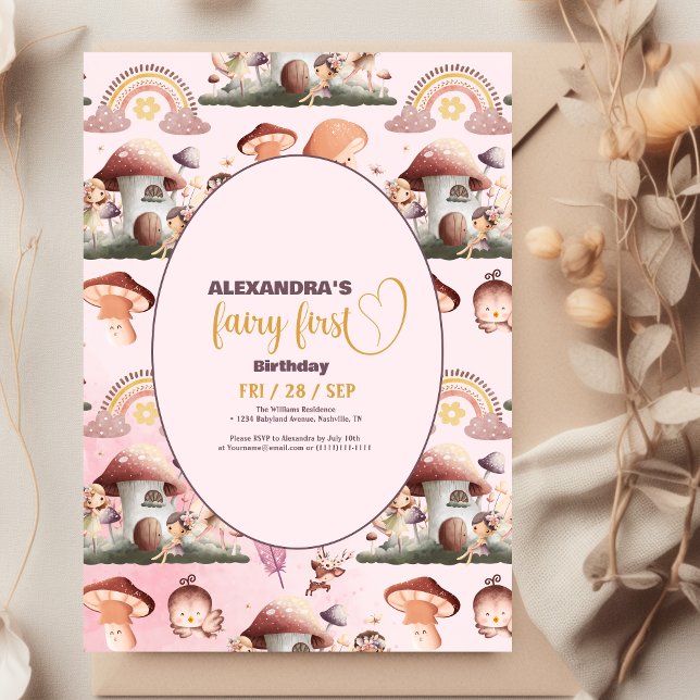 Budget Fairy First Girl's 1. Geburtstag Flyer (Von Creator hochgeladen)