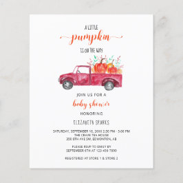 Budget Fall Kleine Pumpkin Baby Dusche Red Truck