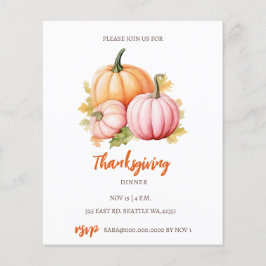 Budget Fall Pumpkins Erntedank Dinner einladen