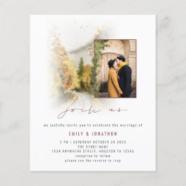 Budget Fall Trees Foto QR Mitglied uns Hochzeitsei
