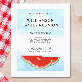 Budget Family Wiedersehen Picnic Watermelon Einlad
