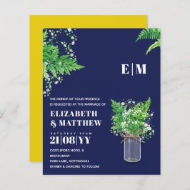 BUDGET Fern Greenerenerity Wedding Einladung