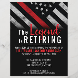 Budget Feuerwehrruhestand Thin Red Line Party Flyer