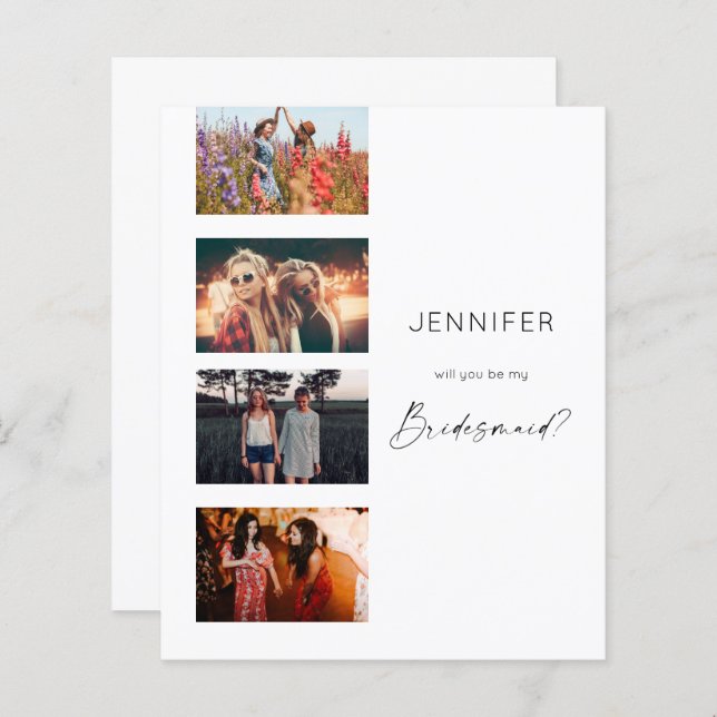 Budget Filmstrip Be My Bridesmaid Multi Foto Scri (Vorne/Hinten)