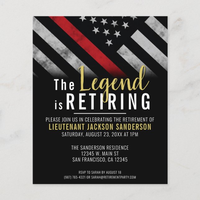 Budget Firefighter Rente Party Einladung (Vorderseite)