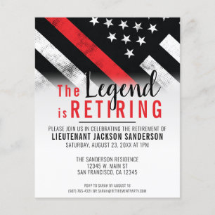 Budget Firefighter Ruhestand Red Line Feuerwehrman