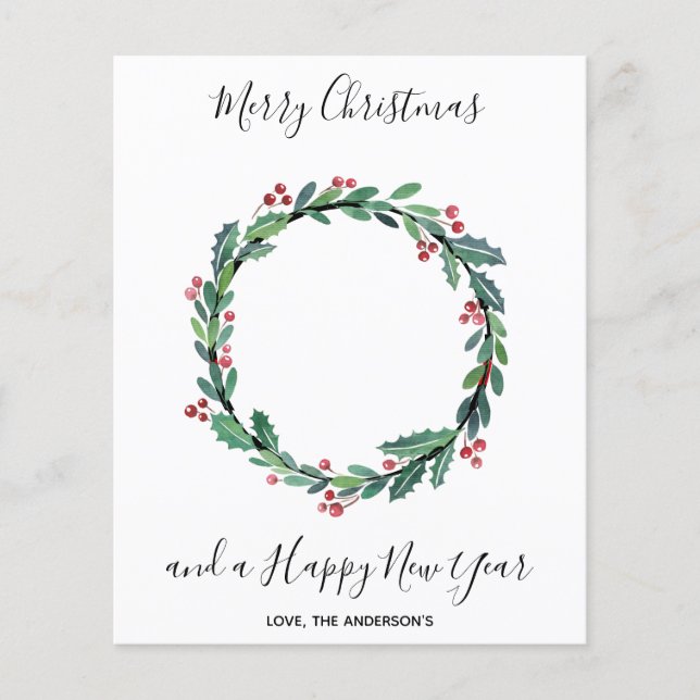 Budget Firefighter Thin Red Line Weihnachtskarte (Vorderseite)