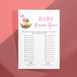 Budget Flamingo Baby Name Race Baby Showspiel
