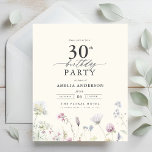 Budget Floral 30. Geburtstag Einladung Flyer<br><div class="desc">Feiern Sie stilvoll mit einer Blumenkalligraphie aus dem 30. Jubiläum, perfekt für einen Meilenstein. Mit lebendigen Blumenmotiven und eleganter Kalligraphie Set diese Einladung einen skurrilen und dennoch raffinierten Ton für Ihre Feier. Das üppige Gartenthema verbindet natürliche Schönheit mit anmutiger Typografie und schafft einen zeitlosen und einladenden Look. Ideal für Ansammlungen...</div>