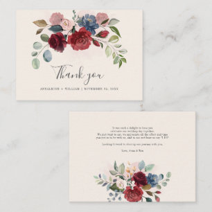 Budget Floral Burgundy Greenerity Wedding Vielen D Mitteilungskarte