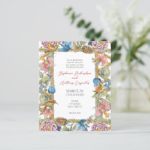 Budget Floral Chinoiserie Bird Garden Wedding