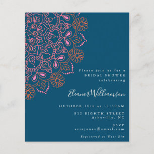 Budget Floral Mandala Aquamarin Blue Brautparty