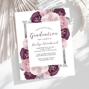 Budget Floral Mauve Blush Silver Abschluss