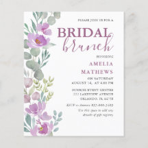 Budget Floral Pink Eukalyptus Brautparty Einladung