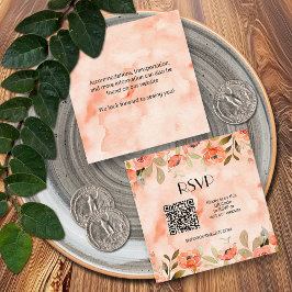 Budget Floral QR Code UAWG Wedding Begleitkarte