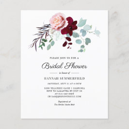Budget Floral Script Eucalyptus Brautparty