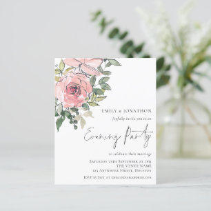 Budget Florals Wedding Abend Party Einladung
