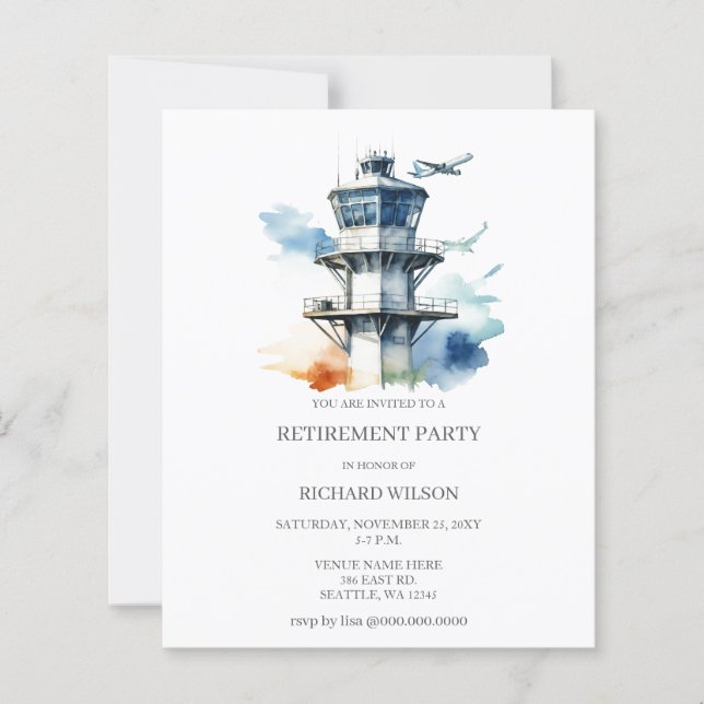 Budget Fluglotsen-Ruhestandsparty  (Vorderseite)