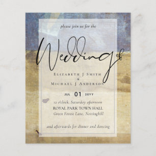 BUDGET Flyer Paper Navy Wedite Einladung Urban