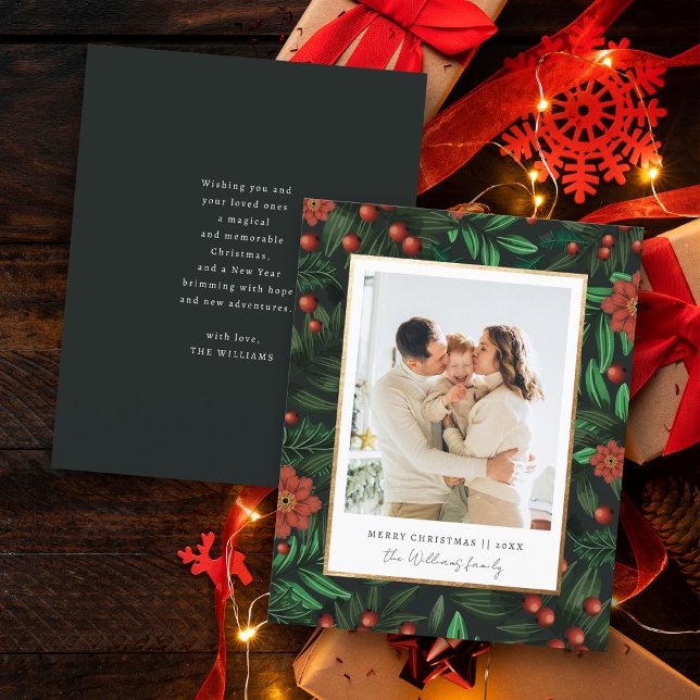 Budget Foliage Greenery Frohe Weihnachts-Foto (Von Creator hochgeladen)