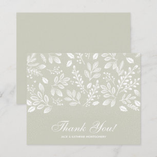 Budget Foliage White Script Bale Green Vielen Dank